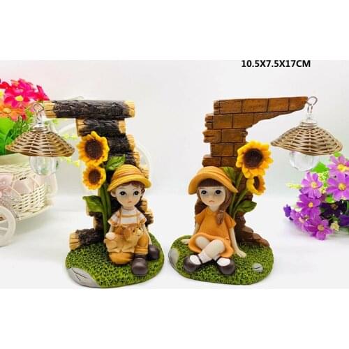 Cartoon Resin Decoration Living Room Garden Doll Resin Doll Couple Decoration Car Interior Decoration Furniture ALI88