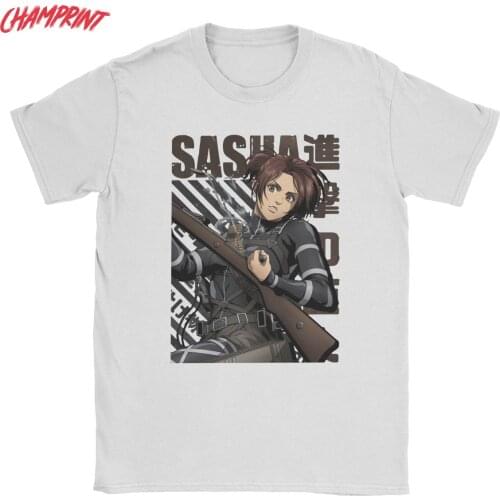 Mens Shingeki No Kyojin Sasha Attack On Titan T Shirt AOT 100% Cotton Clothes Short Sleeve O Neck Tee Shirt Gift Idea T-Shirt
