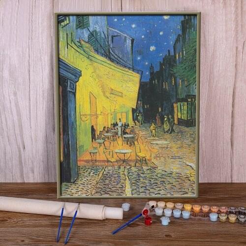 Tree Landscape DIY Paint By Numbers Package Acrylic Paints 50*70 Oil Painting Handmade For Wholesale