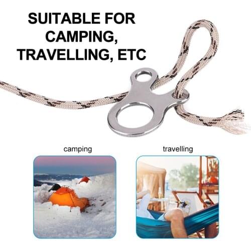 10pcs Quick Knot Tent Wind Rope Buckle 3 hole Antislip Camping Hiking Tightening Hook Wind Rope Buckles Knotting Rope Tools