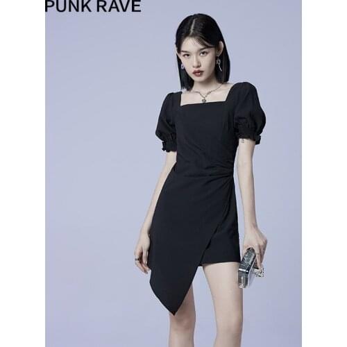 Черные летние платья PUNK RAVE China At AliExpress