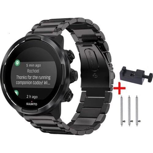 24MM Straps For Suunto 9 7 Baro/Suunto D5 Spartan Sport Wrist HR/Baro Smart Watch Band Stainless Steel Bracelets Metal Correa