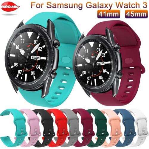 Silicone 20 22MM Wristbands For Samsung Galaxy Watch 46mm Gear S3 Classic Galaxy Watch 3 41mm 45mm Bracelet For Huawei GT Correa