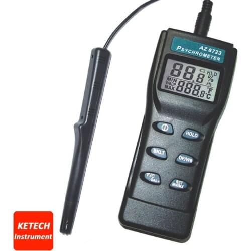 Handheld Temperature/Humidity/Dew Point Meter/Wet Bulb Temperature and Humidity Tester AZ8723