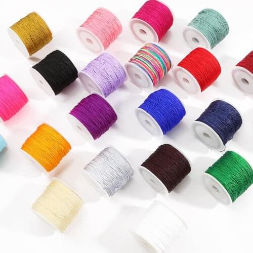 24 Colors 40M/Roll Craft Cord 0.8mm String Weaving Thread Tassel DIY Bracelet Necklace China Knot Jewelry Findings Accessories