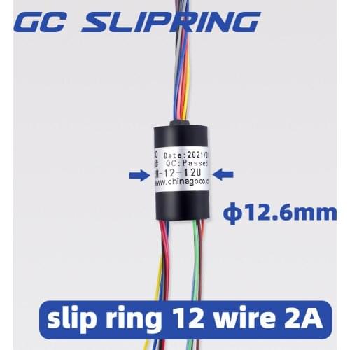 SlipringElectric slip ring 12 rings, each ring current 2a, diameter 12.5mm PTZ slip ring stay plate slip ringSRM-12-12U