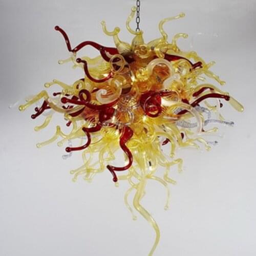 Contemporary yellow chandelier hand made glass chandelier centerpieces decor
