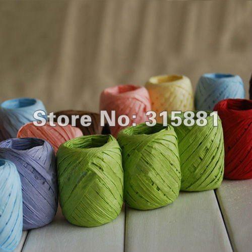 Raffia Rope, Paper Ribbon, Paper String, Packing Rope, Gift Wrap, Wedding Decor 10rolls/LOT