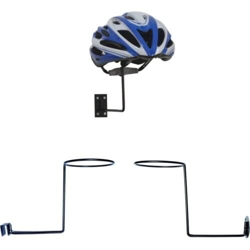 2pcs Helmet Holder Hanger Rack Wall Mounted Hook for Coats Hats Cap Helmet Black