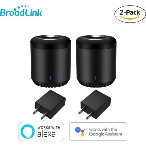 2 Pack Broadlink RM RM mini 3 Smart Universal IR Remote Voice control by Google Home Assistant & Alexa