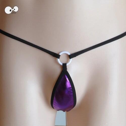 2020 Mini G String Shiny Micro Swimwear Panties Women Sexy Eye-catching Clubwear Thongs Underwear Ladies Erotic Bikini T-Back