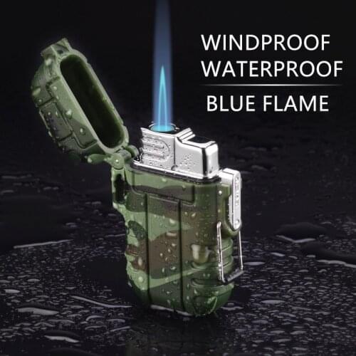 2021 Outdoor Adventure Lighter Windproof & Waterproof Jet Butane Turbo Lighters Torches Lighters Cigarettes Accessories Smoking