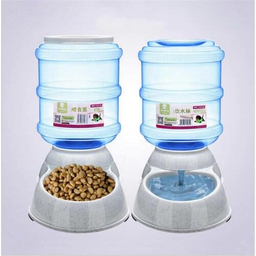 3.5L Large Automatic Pet Feeder Drinking Fountain For Cats Dogs Environmental Plastic Dog Food Bowl Pets Water Dispenser