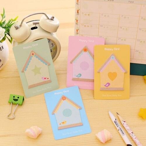 48pcs/lot Lovely house Color Notes paper Sticky notes Memo pad stationery office supplies School Supplies