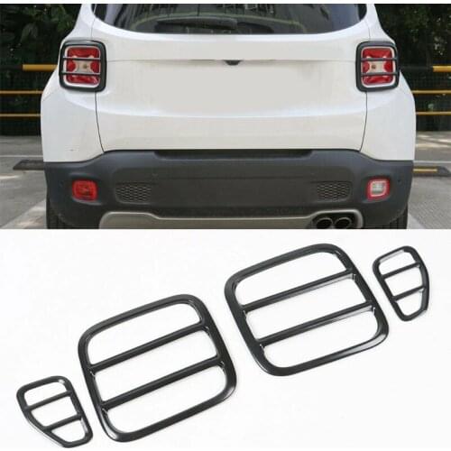 Car Styling Exterior Accessories Car Rear Tail Light Lamp Guard Cover Decoration Sticker for Jeep Renegade 2015-2017