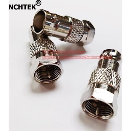 NCHTEK F-Type F Coax Plug Male to BNC Female Adapter For CCTV/Free Shipping/10PCS