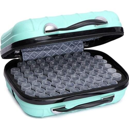 Hot 132 bottles of diamond painting storage box-hard shell DIY 5D diamond art craft accessories container embroidery storage box