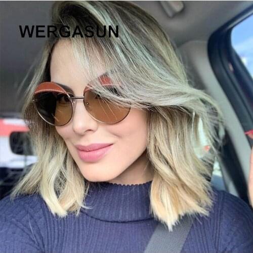 WERGASUN Round Sunglasses Classic Vintage Women Sunglasses Luxury Brand Design Glasses Female Driving Eyewear Oculos De Sol