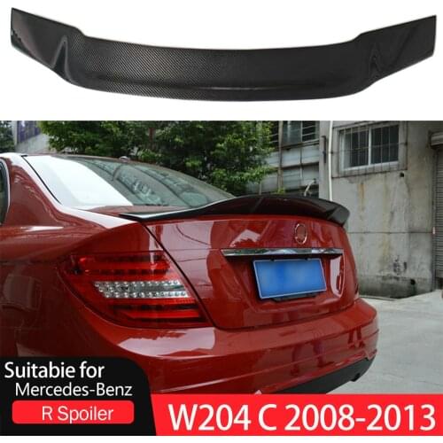 Mercedes W204 Renntech Style Spoiler Carbon Fiber R Style Spoiler For Benz W204 C300 C180 C220 4 Doors Sedan C Class 2008-2013