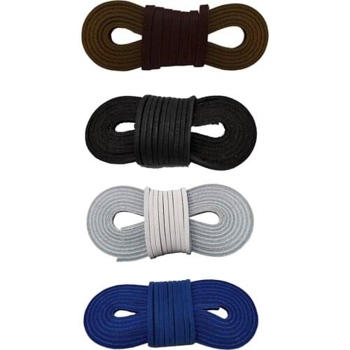 Genuine Leather Shoelaces 0.1inch Square Cut To Fit Boot Laces - 72 Inch