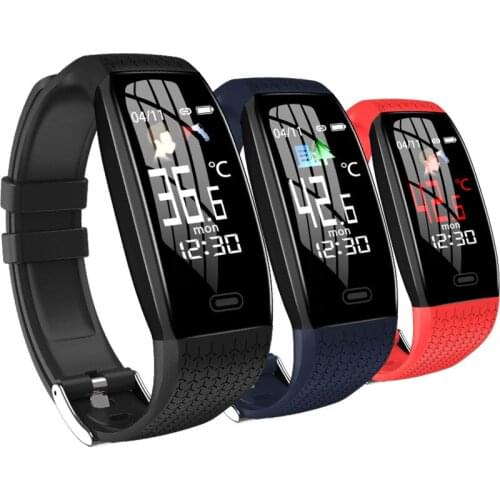 New 2020 Smart Bracelet T5 Temperature Bracelet 24 hour Real-time Body Smart Watch Fever Alert Wristband Bluetooth Sport Fitness