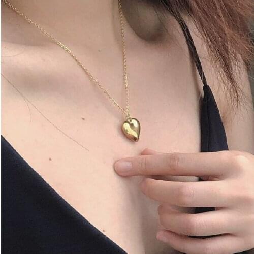 Heart-shaped Necklace Pendant for Women Simple Design Necklace Stylish Stainless Steel Jewelry