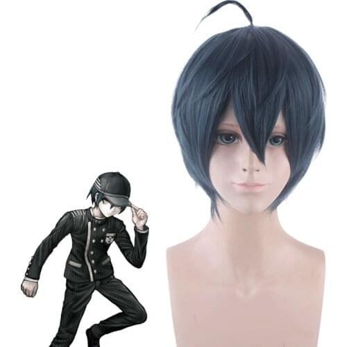 Danganronpa: Trigger Happy Saihara Shuichi Cosplay Wigs Mioda Ibuki Playing Short Colorful Long Straight Hair Halloween 1:1 Wigs
