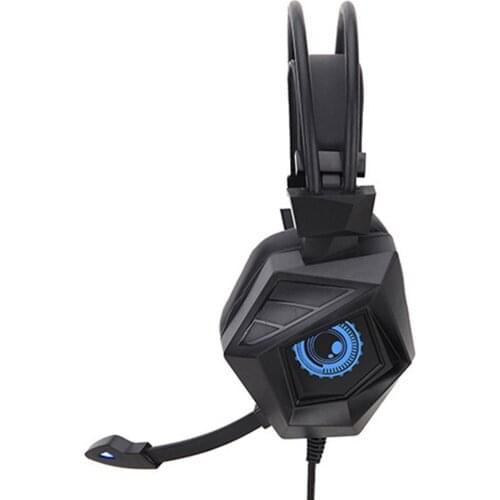 SOONHUA G15 RGB Wired Headphone Luminous Head-Mounted Gaming Headset For Computer Mobile Game Headset-Black