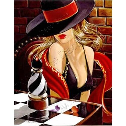 RM0032 Sexy Lady Bedroom Decor 5D Diy Diamond Painting Full Square Mosaic Drill Resin Movie Embroidery Needlework 3D Cross Stitc