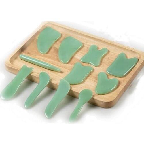 Natural jade Slimming Scraper Massage Face Tool Gua Sha Board Body Massager Cure