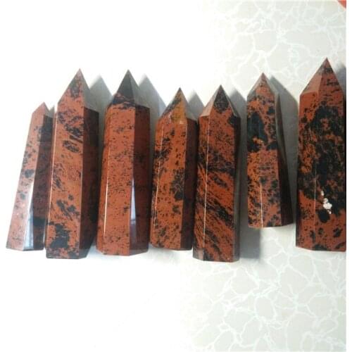 2.2LB 1KG High Quality Quartz Crystal Wands Red Obsidian Power Points