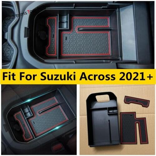 Yimaautotrims Car Central Armrest Storage Box Container Holder Tray Cover Trim Plastic Kit Accessories For Suzuki Across 2021