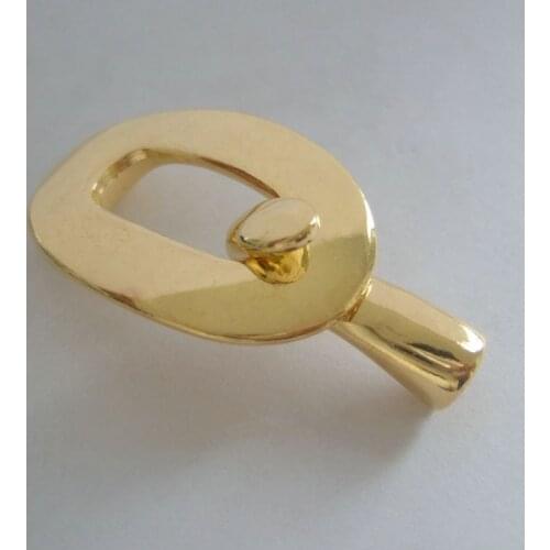 5 Sets Bright Gold Tone 10x2mm Cuff Bracelet Finding Hook Clasp for 5mm Leather DIY Accessories Fittings