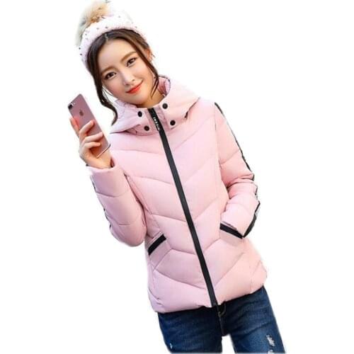 Plus Size 3XL 2018 Fashion Casual Autumn Winter Women Short Parkas Female Hooded Down Cotton Jacket Slim Padded Warm JacketsQ638