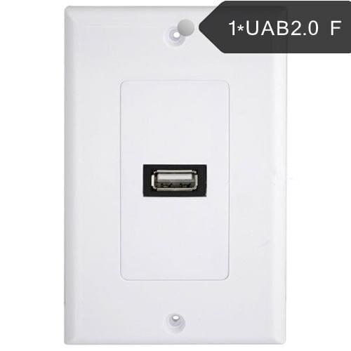 1 Port USB 2.0 Home Wall Charger Outlet Plate Panel Power Supply Socket