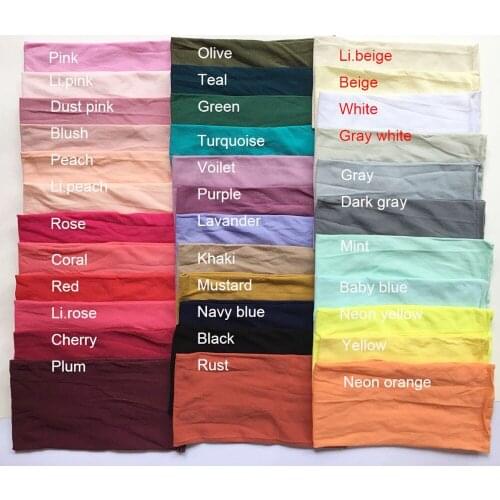 35 Color Wide DIY Nylon Headband Elastic Headbands Strong Stretch For Girls Women Hairband Hair Accessories For Turban Headband