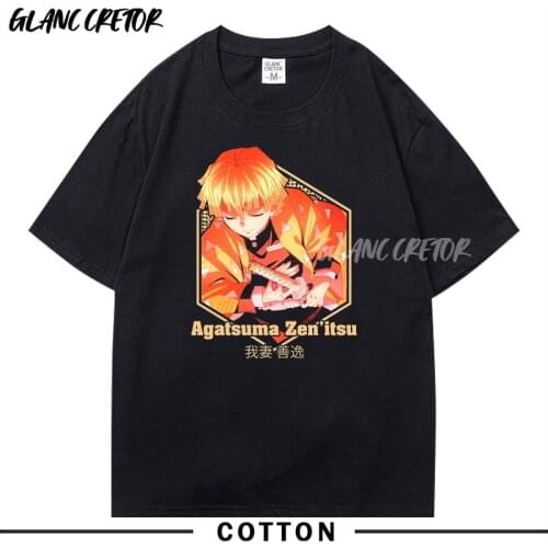 2021 Kimetsu no Yaiba Fashion Japanese Anime T-shirt Summer Casual Fashion Unisex Men Tshirt Harajuku Cotton Tops Tees