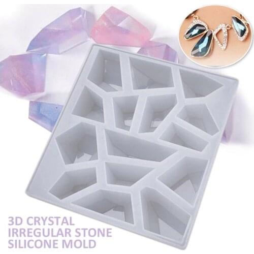 3D Crystal Irregular Silicone Mold Transparent Stone Epoxy Resin Mould DIY Craft Pendant Bracelet Necklace Jewelry Making Tools