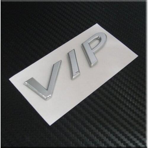 Car Badge VIP V I P ABS Chrome Trunk Rear Side Emblem Sticker