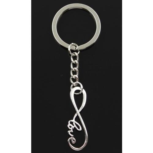 Keychain 39x15mm Infinity Love Connector Pendants DIY Men Jewelry Car Key Chain Ring Holder Souvenir For Gift