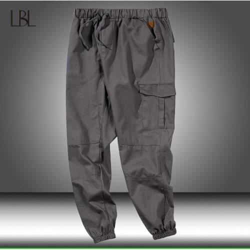 Men Jogger Pants Cargo Sweatpants Man Fitness Bodybuilding Multi-pocket Hip Hop Pants Male Running Autumn Casual Pencil Trousers