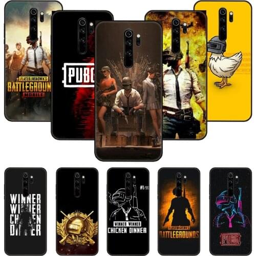 Phone Case For Xiaomi Redmi Note 8 8T 7 7A 9 9S 8A 4 5 Pro Black Cover Funda Silicone Hoesjes 3D Prime Art PUBG Battlegrounds