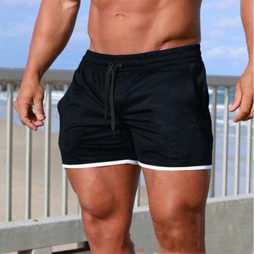 Black Running Sport Quick Dry Shorts Men Jogging Workout Gym Fitness Bodybuilding Training Shorts Male Summer Beach Short Pants