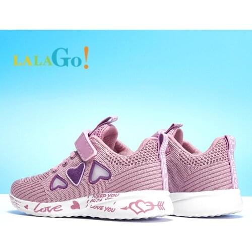 2021 Kids Casual Shoes For Girls Light Mesh Sneakers Kids Autumn Children Fashion Tenis Cute Sport Female Running Sock Footwear