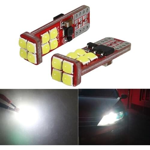HNAUTP 2Pcs T10 W5W LED Car Parking Lights Canbus 3030 WY5W 168 501 Auto Wedge Side Marker Bulbs Interior Reading Dome Lamp