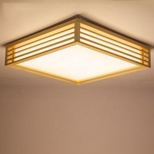 Japanese style Delicate Crafts Wooden Frame tatami led ceiling lights luminarias para sala dimming led ceiling lamp