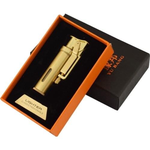 Kerosene lighter visible transparent tank creative retro-antique grinding wheel mens gift lighter