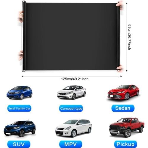 Car Front Window Visor Portable Automatic Retractable Anti-peeping Material Car Front Window Visor Car Solar Protect Interior