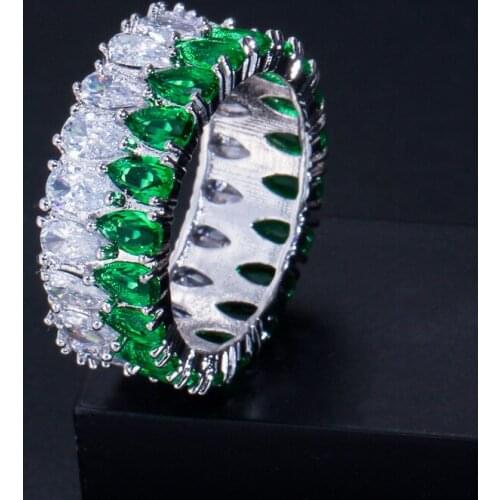 Trendy Ring Vintage RSYR0078 Gold Plated Women Fashion Jewelry Reception White Zircon Luxury Engagement