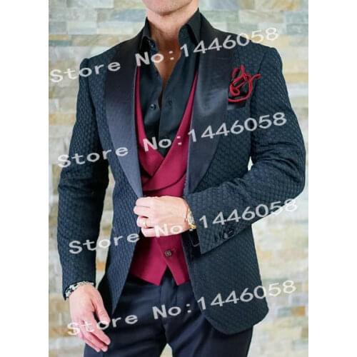Mens Tuxedo New Design 2018 Slim Fit Formal 3 Pieces Men Suits Black Gentleman Groom Dress Wedding Suits For Men